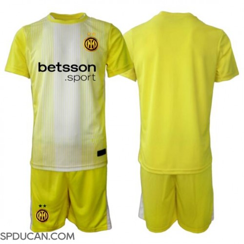 Dječji Nogometni Dres Inter Milan Golmanski Gostujuci 2025-26 Kratak Rukav (+ Kratke hlače)